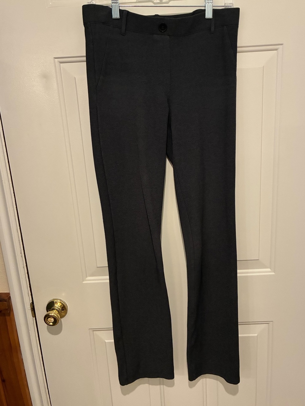 Betabrand charcoal Boot-Cut Work Pants